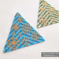 Flat Odd Peyote Pattern - FALLING SNOWFLAKES TREE Ornament