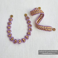 2 Beading Tutorials Pack - SPIKELET Bracelet and LOVELY Bracelet