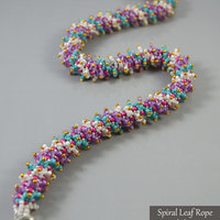 SPIRAL LEAF ROPE - Beaded Textured Spiral Rope Tutorial