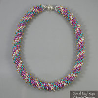 SPIRAL LEAF ROPE - Beaded Textured Spiral Rope Tutorial
