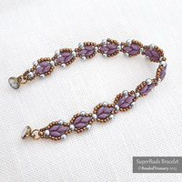 2 Bracelet Tutorials, SUPER TULIPS and SUPER BUDS, Seed bead patterns SuperDuo bracelets
