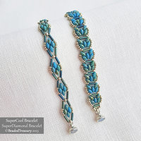 2 Beading Tutorials Pack - SUPER COOL Bracelet and SUPER DIAMOND Bracelet