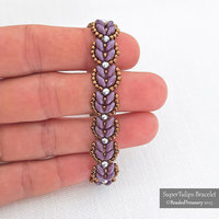 2 Bracelet Tutorials, SUPER TULIPS and SUPER BUDS, Seed bead patterns SuperDuo bracelets