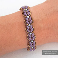 2 Bracelet Tutorials, SUPER TULIPS and SUPER BUDS, Seed bead patterns SuperDuo bracelets