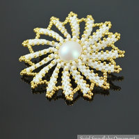 SWIRL SNOWFLAKE Christmas Ornament Beading Tutorial - Instant PDF Download