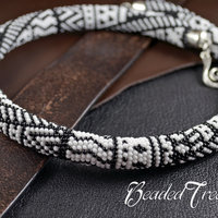 TRIBALIS - Bead crochet necklace pattern / Bead crochet rope pattern / Bead crochet pattern / PATTERN ONLY