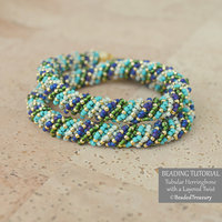 TUBULAR HERRINGBONE WITH A LAYERED TWIST Beaded Textured Spiral Rope Tutorial