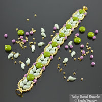 TULIP BAND - Beaded Bracelet Tutorial