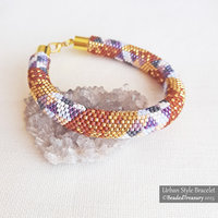 URBAN STYLE BRACELET - Even Count Tubular Peyote Stitch Pattern with Delica seed beads