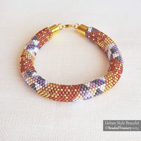 URBAN STYLE BRACELET - Even Count Tubular Peyote Stitch Pattern with Delica seed beads