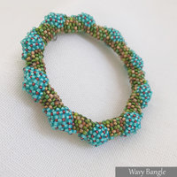 WAVY BANGLE - Beading Tutorial - Instant .pdf Download