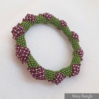 WAVY BANGLE - Beading Tutorial - Instant .pdf Download