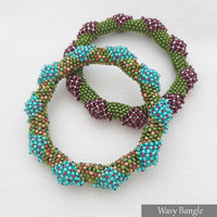 WAVY BANGLE - Beading Tutorial - Instant .pdf Download