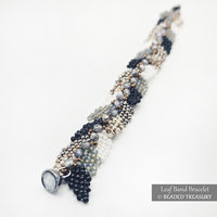 LEAF BAND BRACELET  Peyote Stitch Beading Tutorial