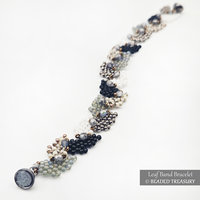 LEAF BAND BRACELET  Peyote Stitch Beading Tutorial
