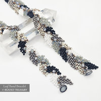 LEAF BAND BRACELET  Peyote Stitch Beading Tutorial