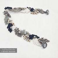 LEAF BAND BRACELET  Peyote Stitch Beading Tutorial