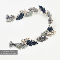 LEAF BAND BRACELET  Peyote Stitch Beading Tutorial