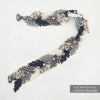 LEAF BAND BRACELET  Peyote Stitch Beading Tutorial