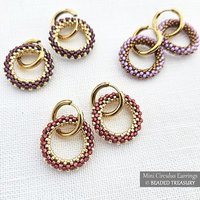 CIRCULUS EARRINGS - Minimalist Spectacular Geometric Beading Tutorial - Peyote Stitch