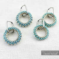 CIRCULUS EARRINGS - Minimalist Spectacular Geometric Beading Tutorial - Peyote Stitch