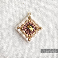 STAR CROSS PENDANT Peyote Stitch Beading Tutorial