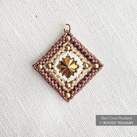 STAR CROSS PENDANT Peyote Stitch Beading Tutorial