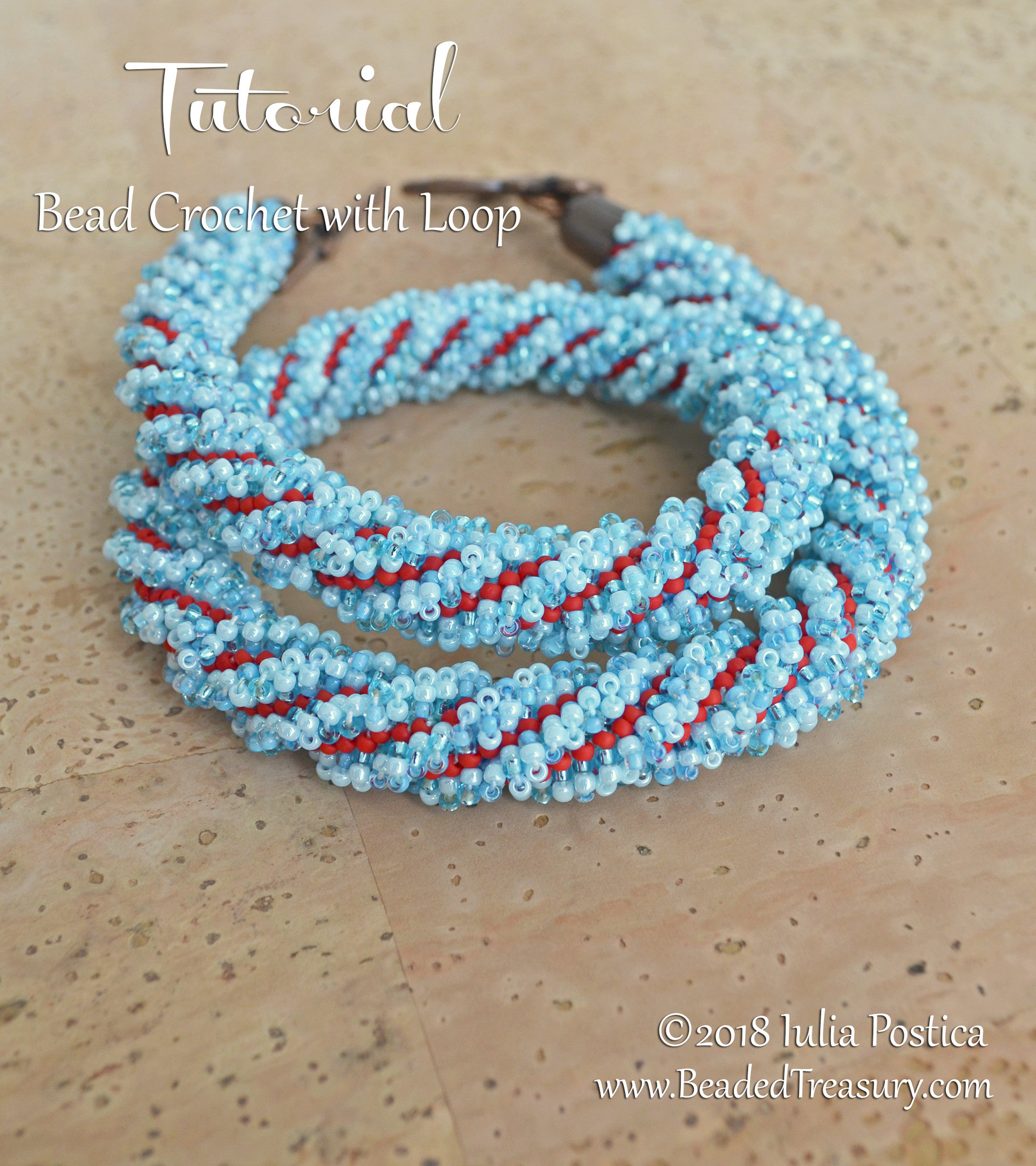 BEAD CROCHET WITH LOOP Necklace Tutorial, Beaded crochet rope pattern made with seed beads - .PDF Download