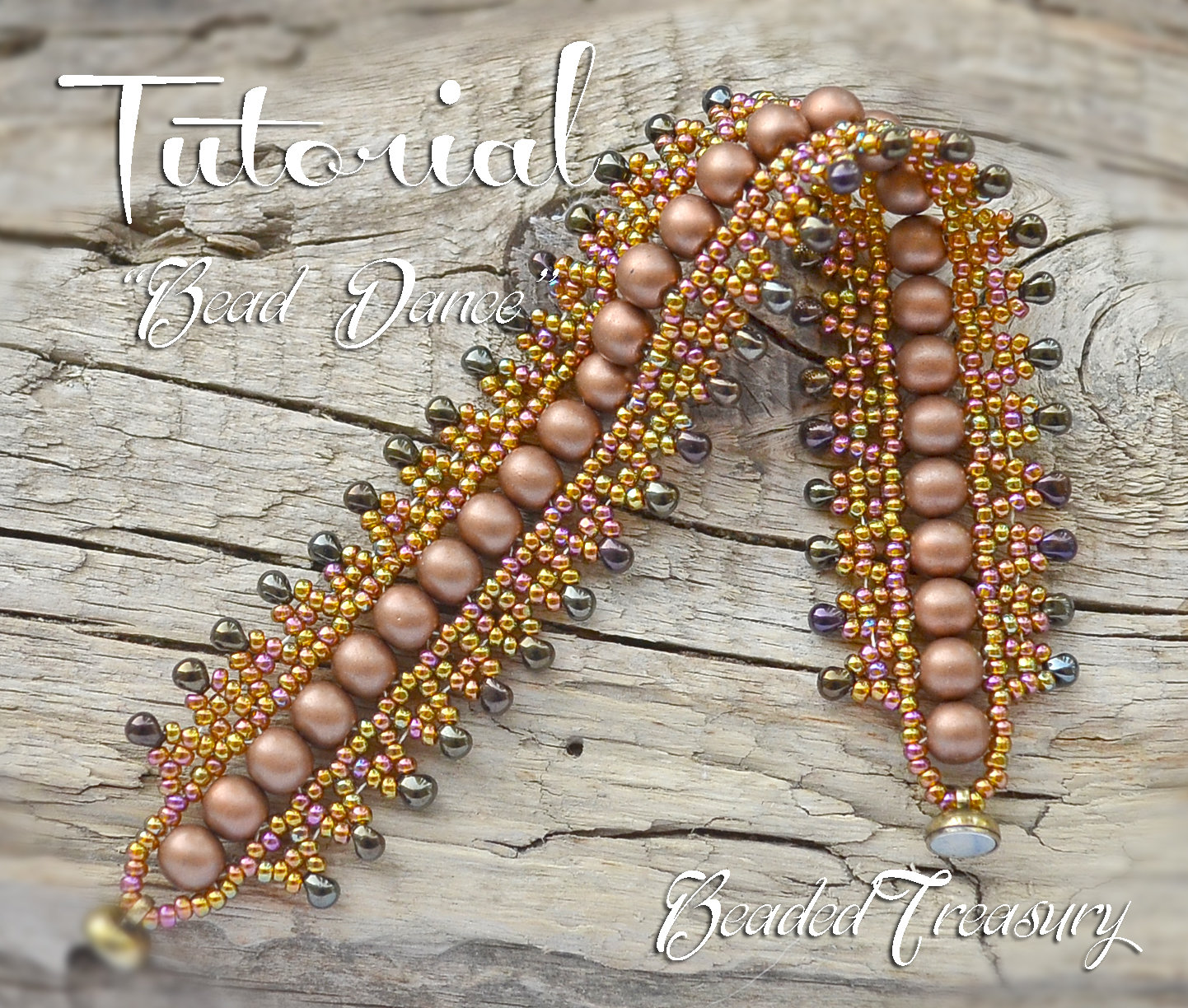 BEAD DANCE Beaded bracelet tutorial Seed bead pattern Beaded lace bracelet pattern - Instant PDF Download