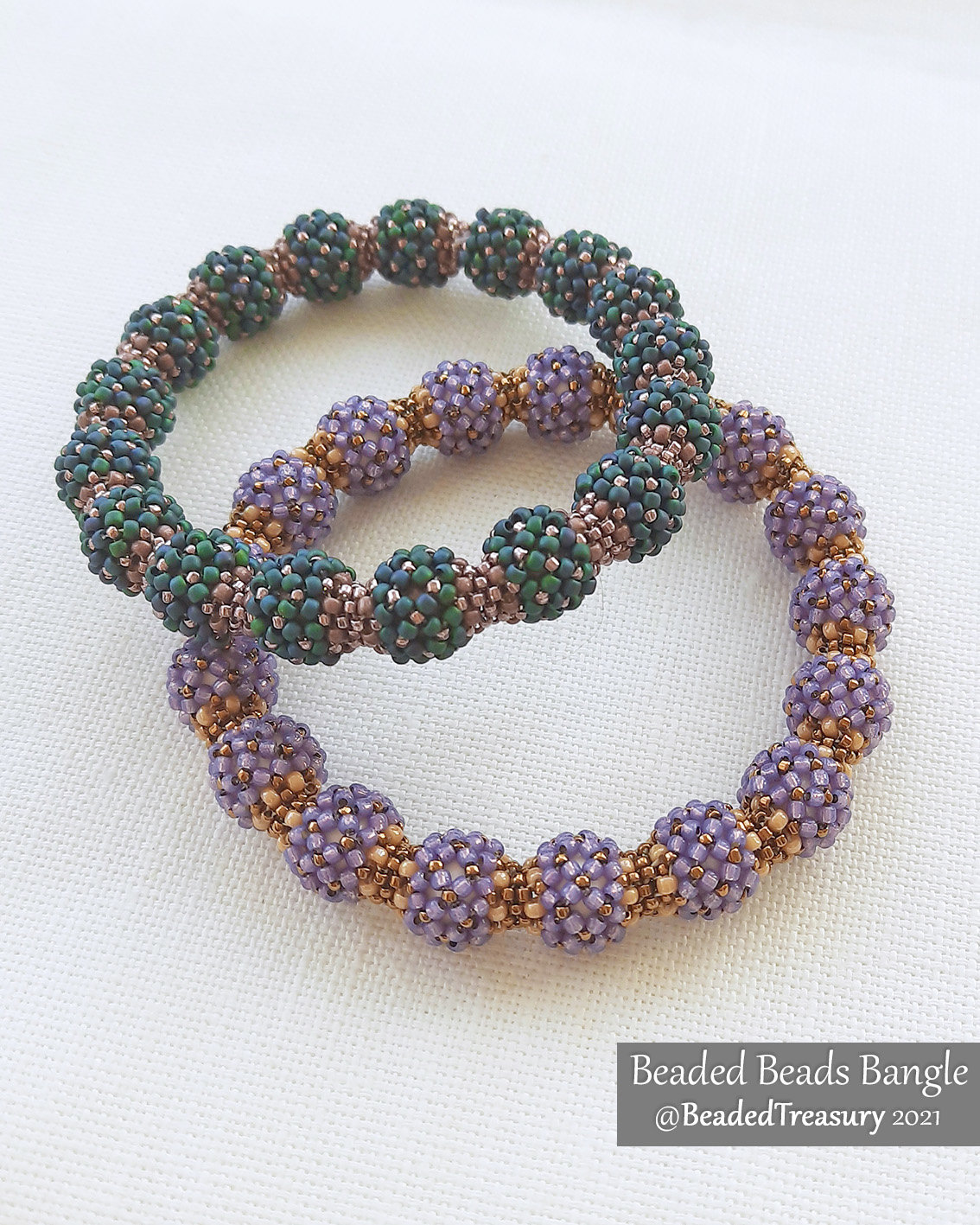BEADED BEADS BANGLE - Beading Tutorial - Instant .pdf Download