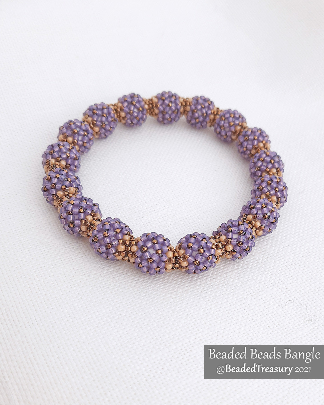 BEADED BEADS BANGLE - Beading Tutorial - Instant .pdf Download