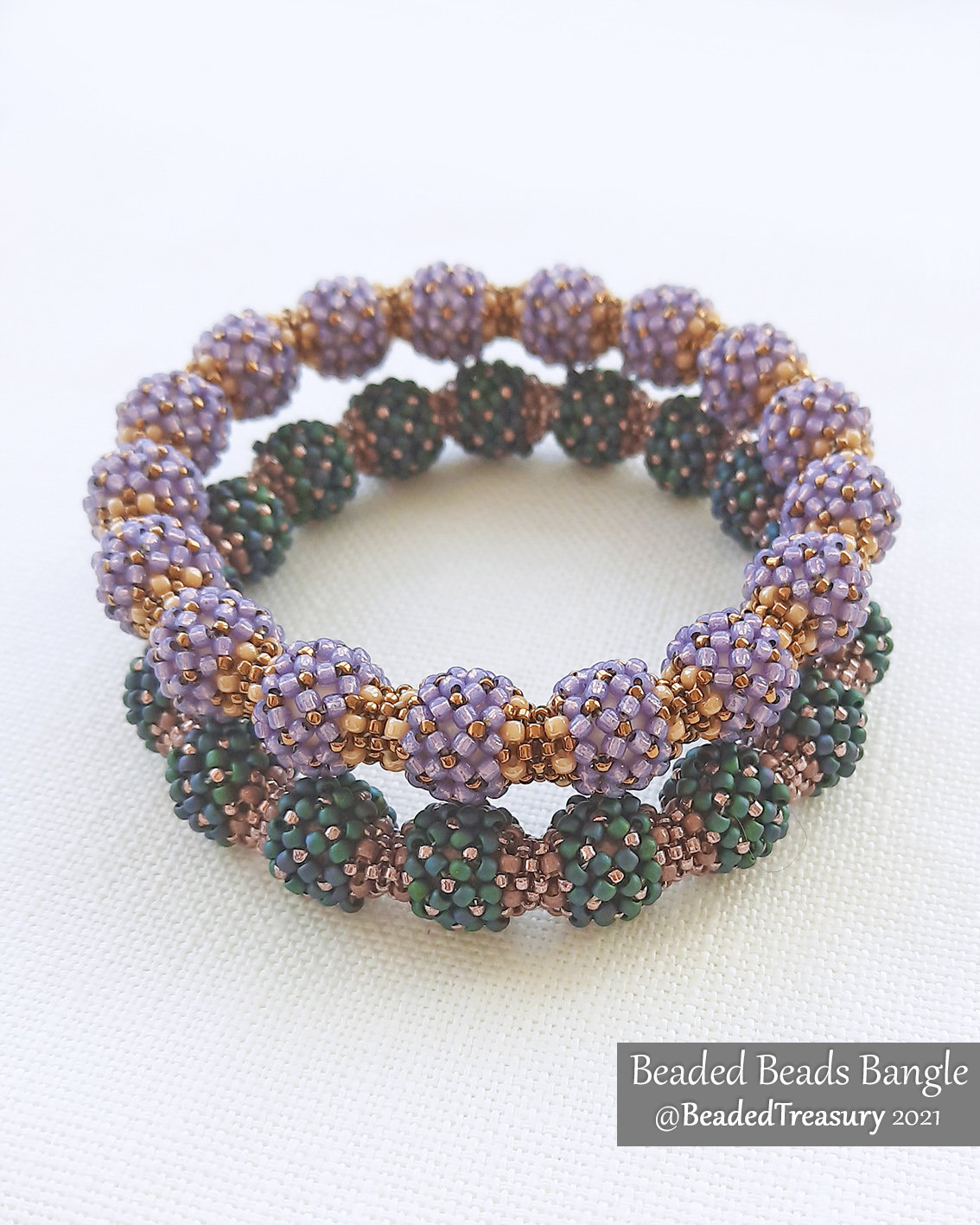 BEADED BEADS BANGLE - Beading Tutorial - Instant .pdf Download