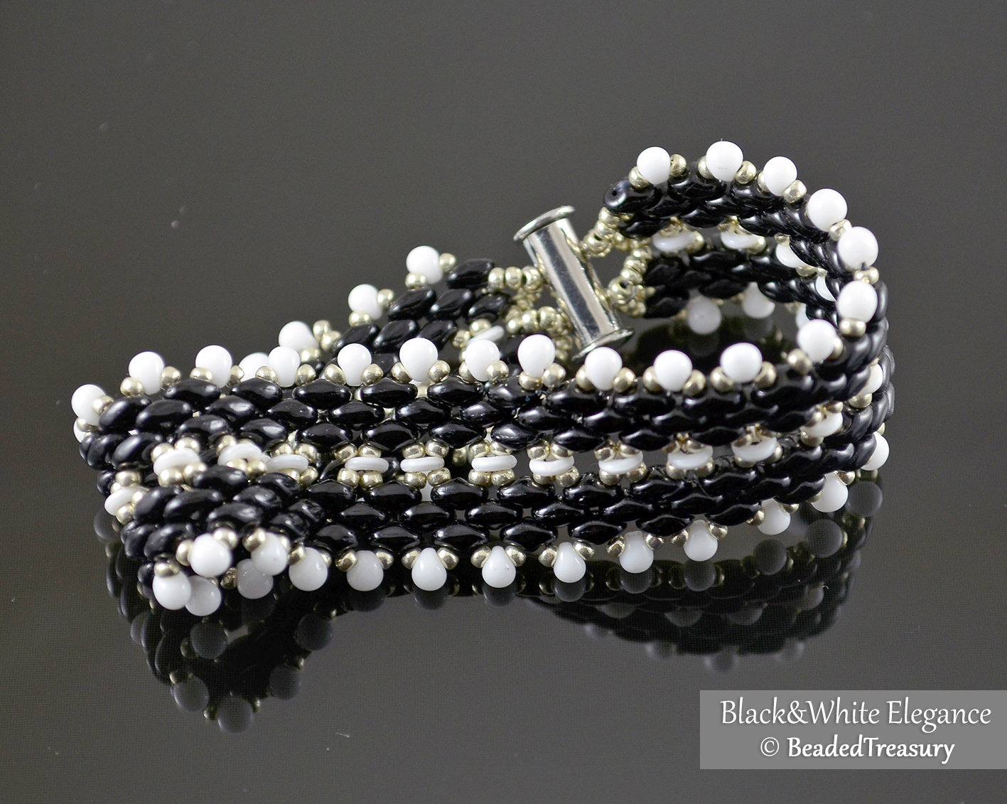 BLACK&WHITE ELEGANCE BRACELET - Beading Tutorial