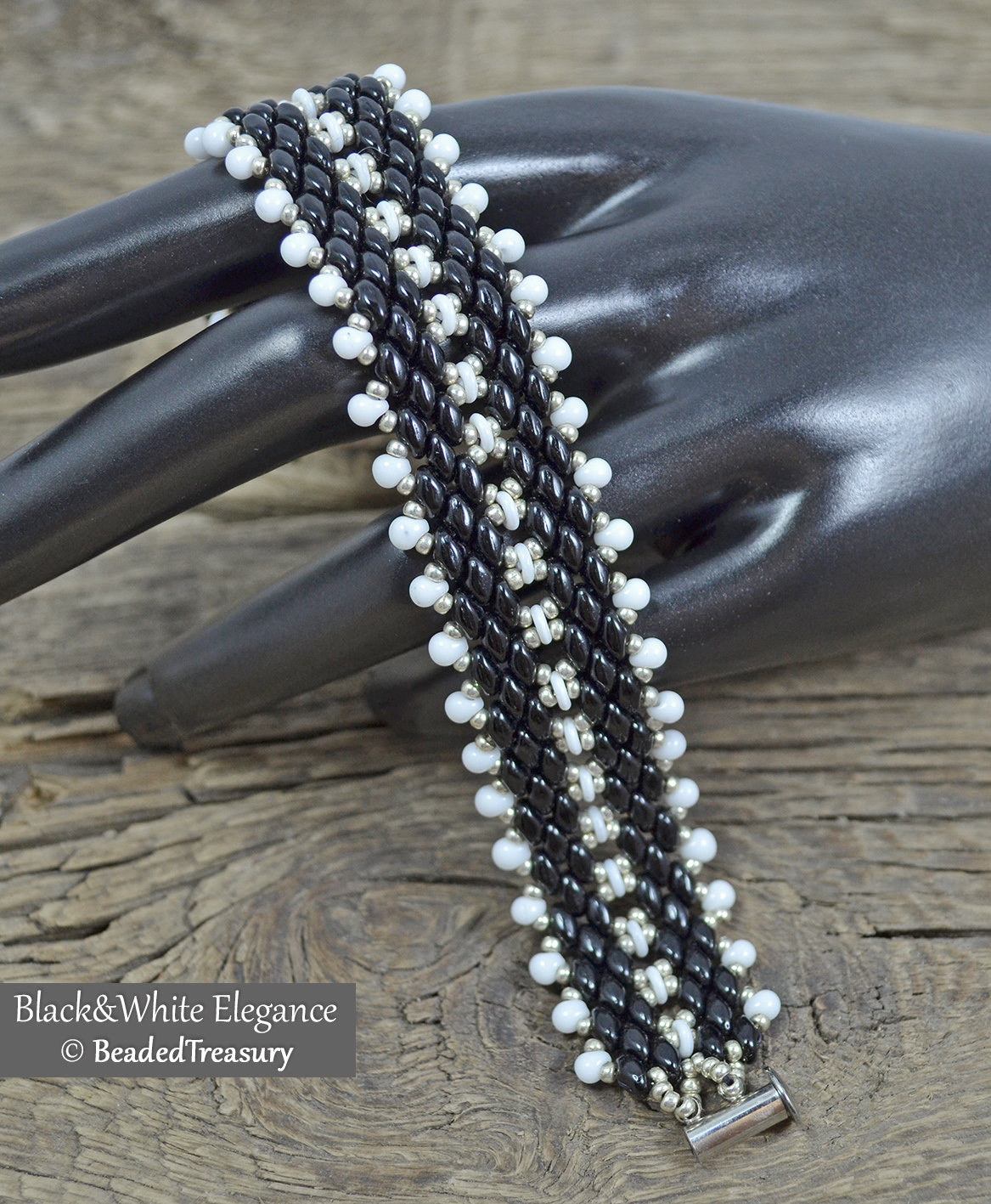 BLACK&WHITE ELEGANCE BRACELET - Beading Tutorial