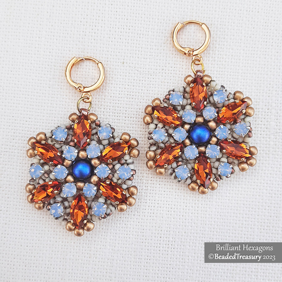BRILLIANT HEXAGONS EARRINGS Beading Pattern