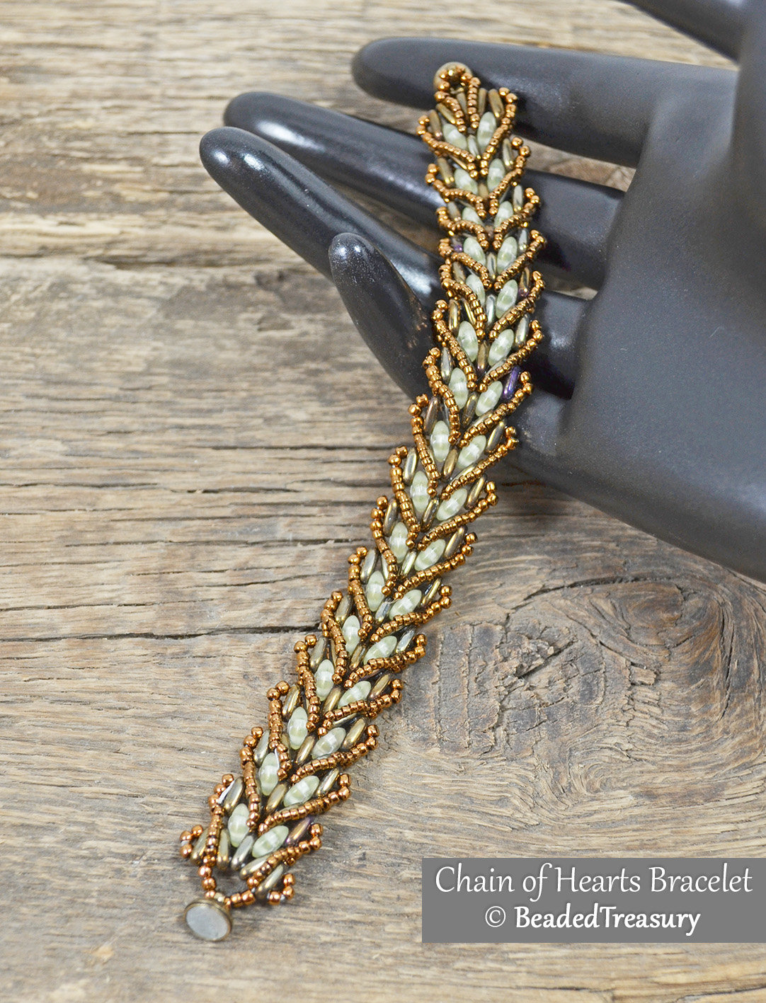 CHAIN OF HEARTS Bracelet - Beading Tutorial