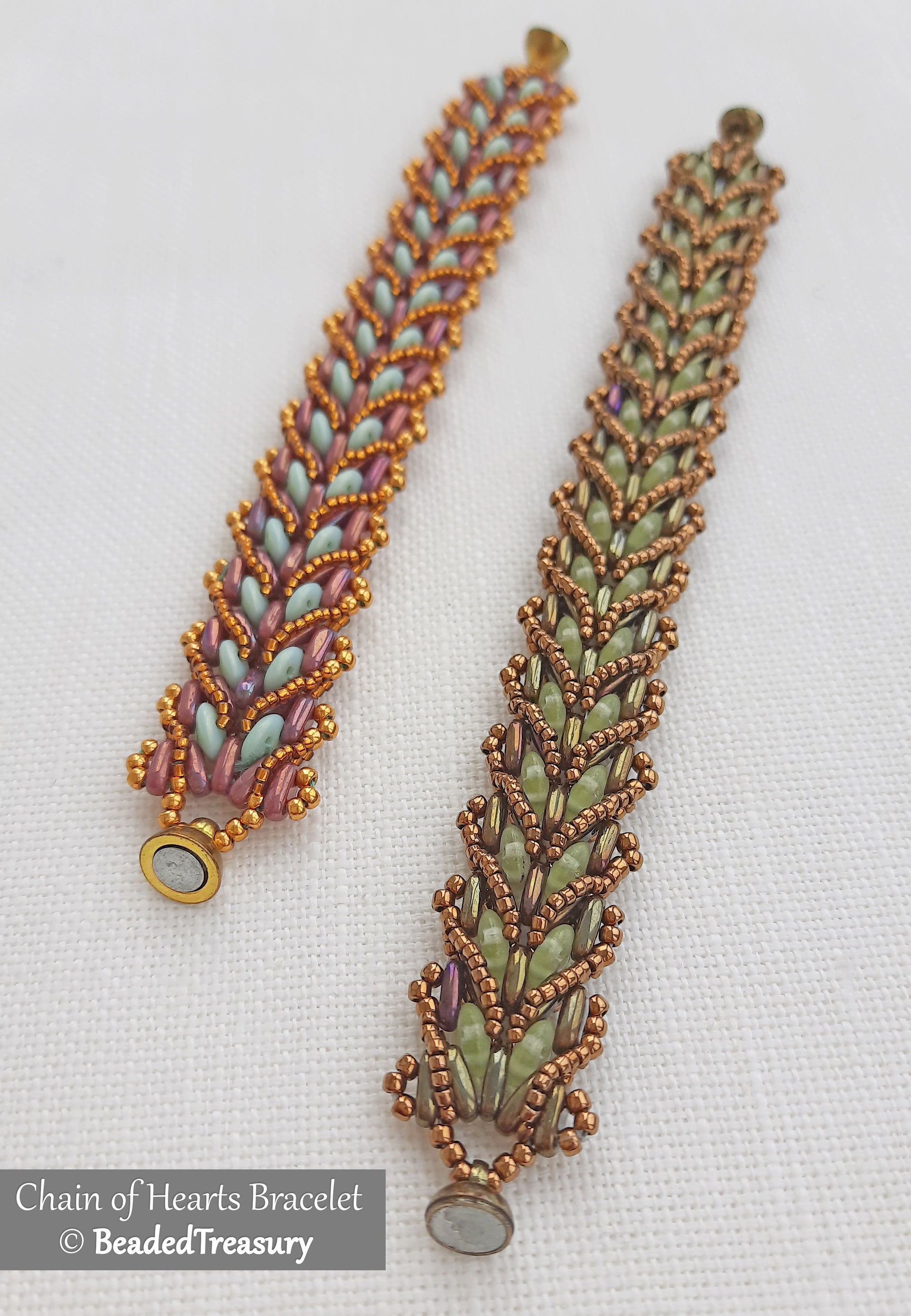 CHAIN OF HEARTS Bracelet - Beading Tutorial