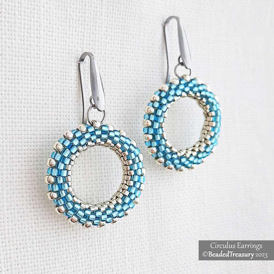 CIRCULUS EARRINGS - Minimalist Spectacular Geometric Beading Tutorial - Peyote Stitch