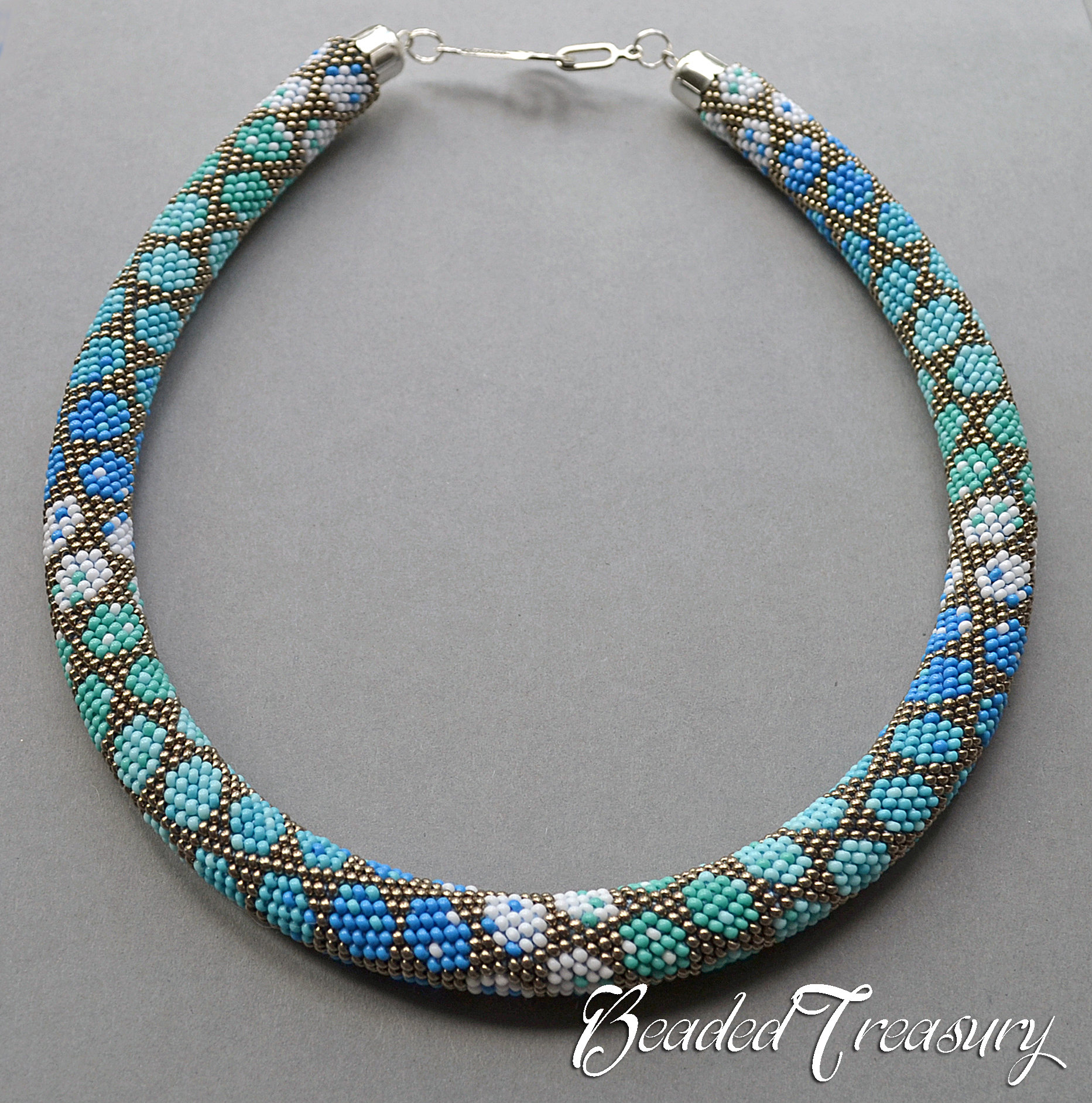 CITY STYLE - bead crochet necklace pattern / Bead crochet pattern / Crochet rope pattern / PATTERN ONLY