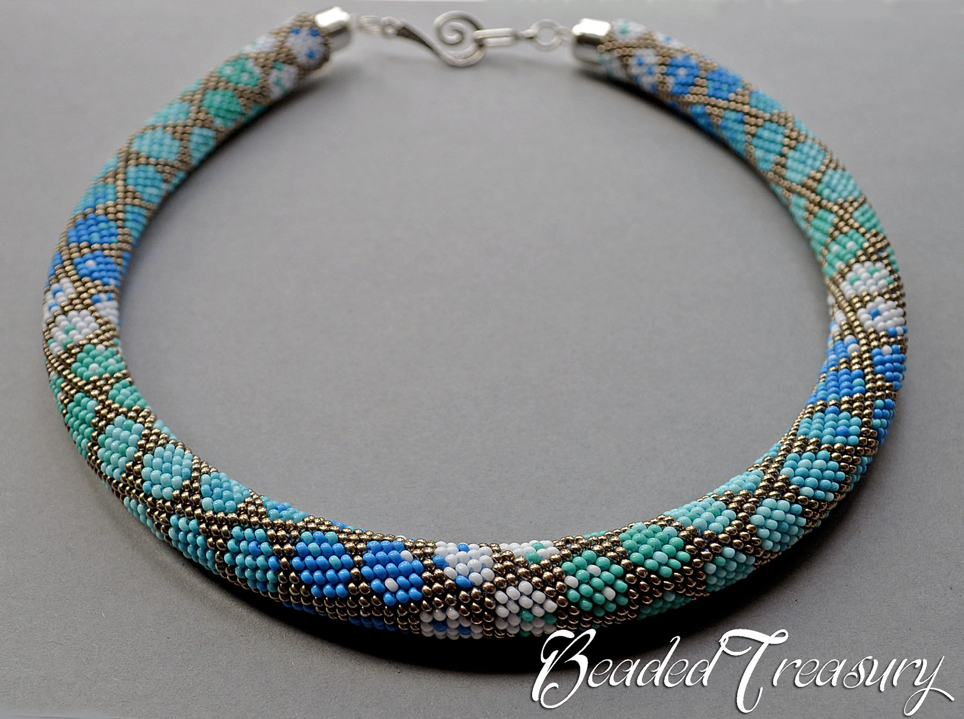 CITY STYLE - bead crochet necklace pattern / Bead crochet pattern / Crochet rope pattern / PATTERN ONLY