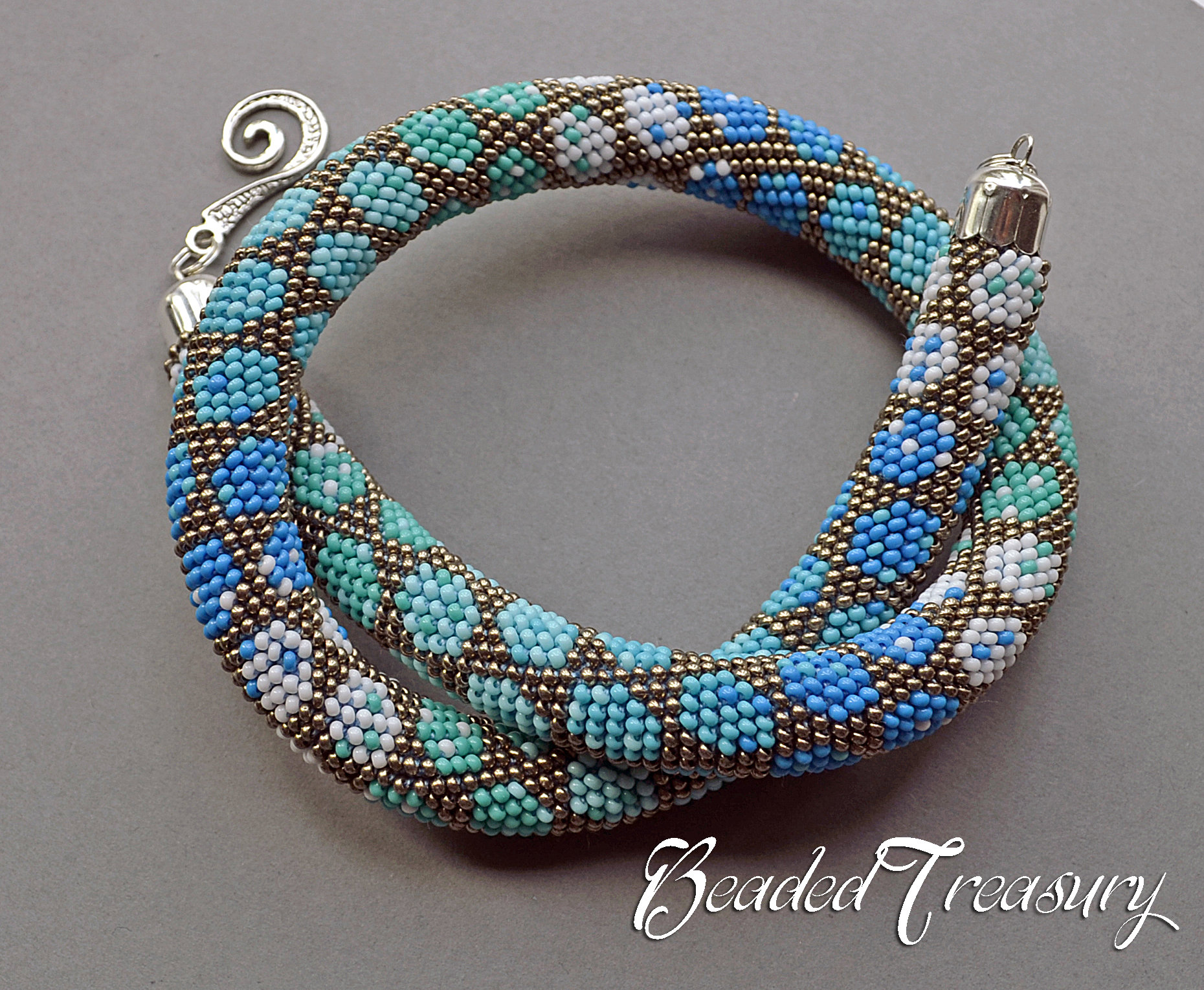 CITY STYLE - bead crochet necklace pattern / Bead crochet pattern / Crochet rope pattern / PATTERN ONLY