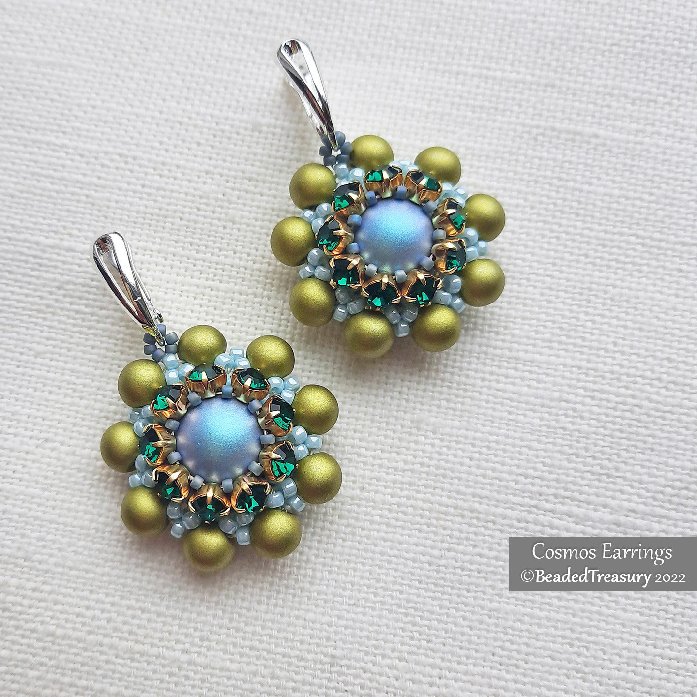 COSMOS EARRINGS - Beading Tutorial - Instant .pdf Download