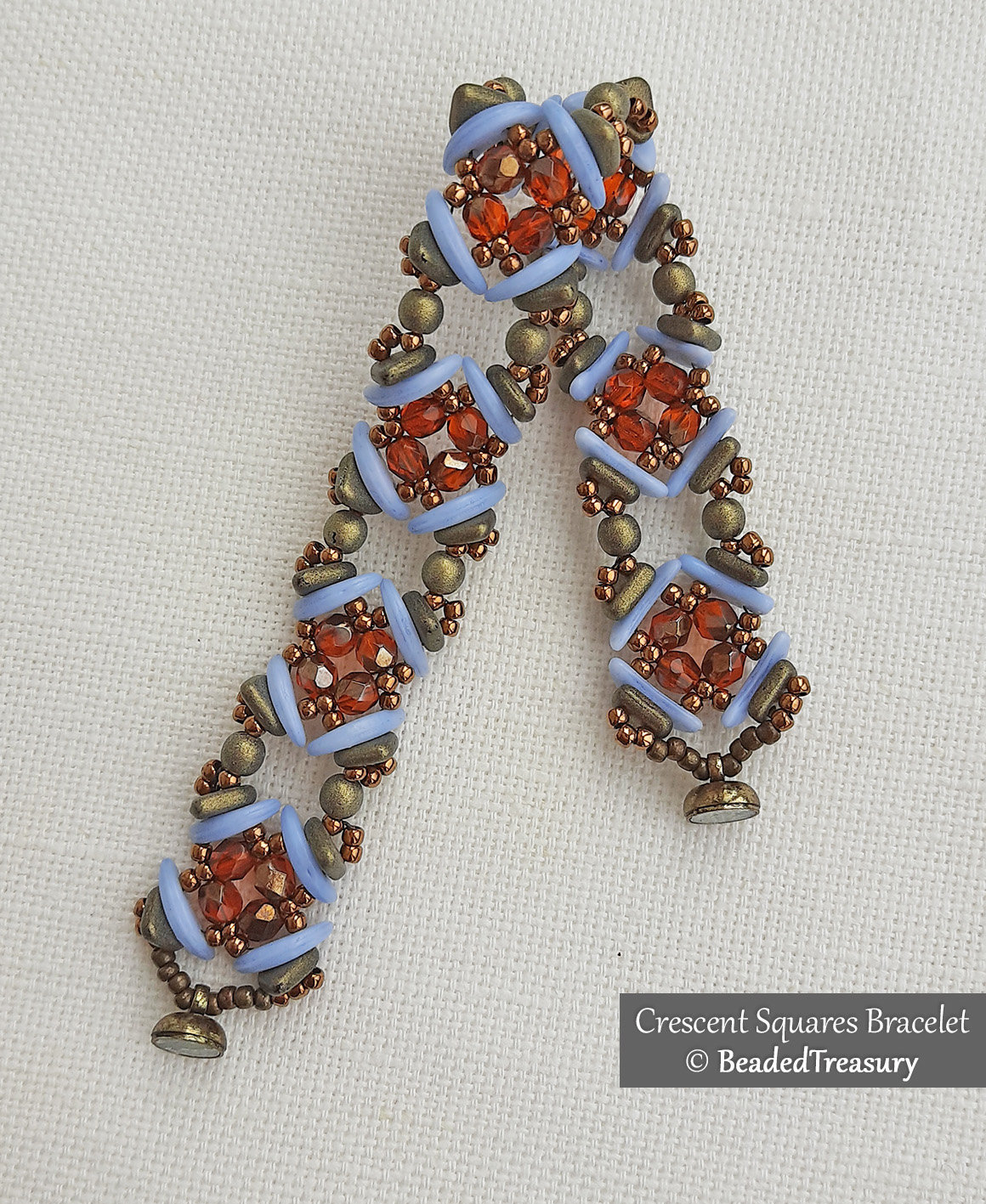 CRESCENT SQUARES BRACELET - Beading Tutorial