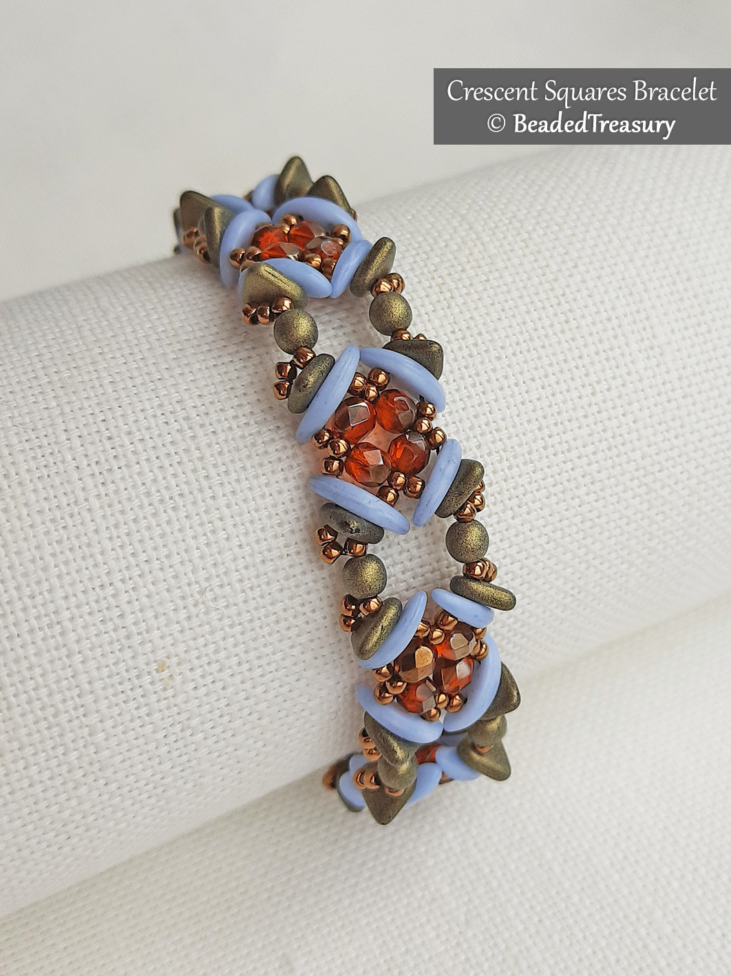 CRESCENT SQUARES BRACELET - Beading Tutorial