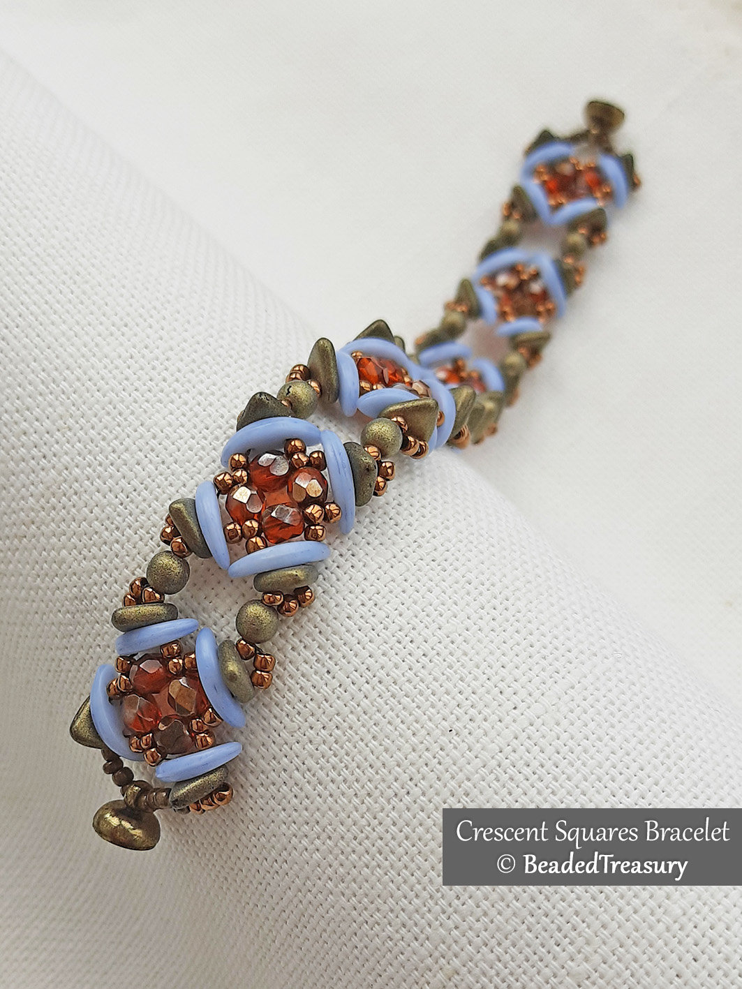CRESCENT SQUARES BRACELET - Beading Tutorial