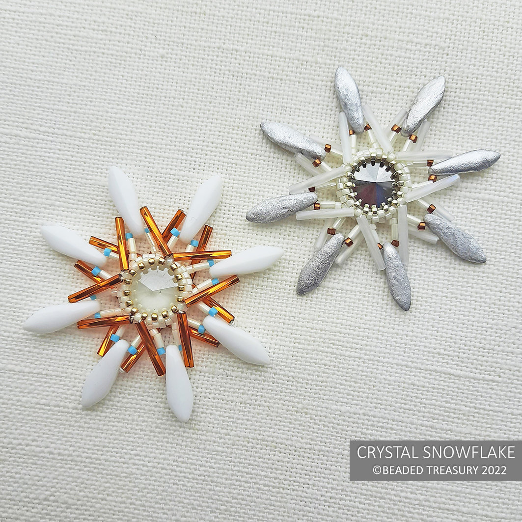 CRYSTAL SNOWFLAKE Ornament / Earrings - Beading Tutorial