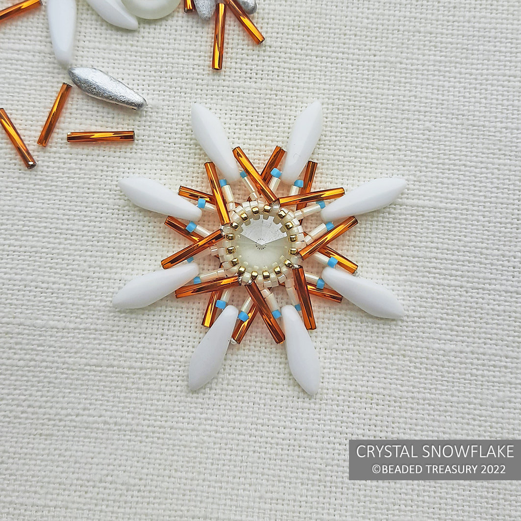 CRYSTAL SNOWFLAKE Ornament / Earrings - Beading Tutorial