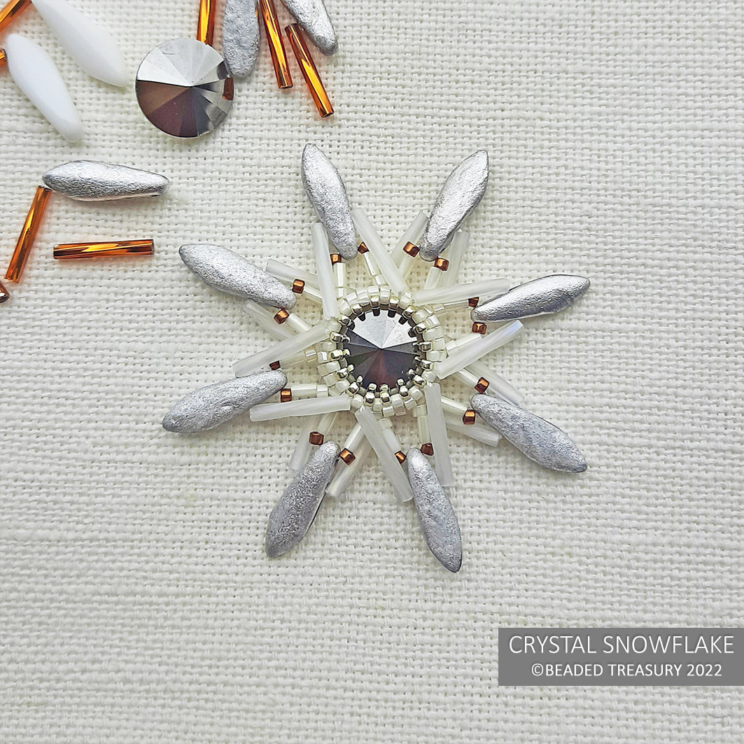 CRYSTAL SNOWFLAKE Ornament / Earrings - Beading Tutorial