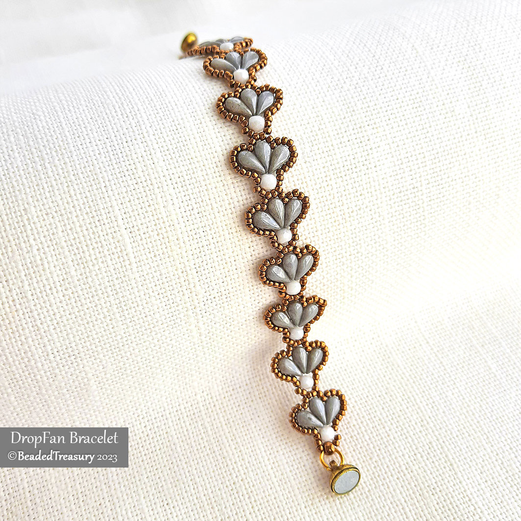 2 Beading Tutorials Pack - DROP FAN Bracelet and DROP BUDS Bracelet