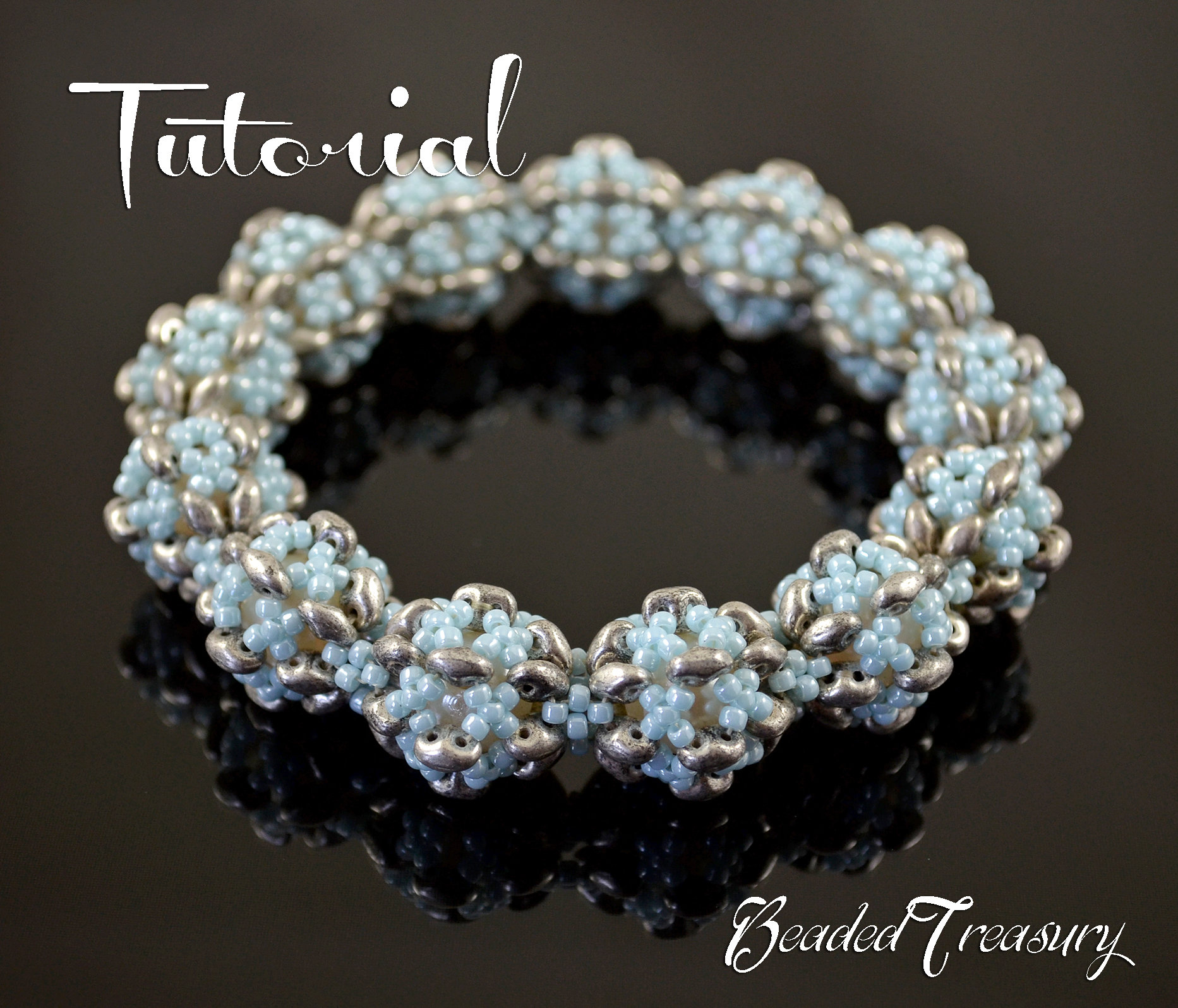 FROZEN DREAM - beadwoven bracelet tutorial, superduo bead pattern, beaded bracelet pattern, seed beads / TUTORIAL ONLY